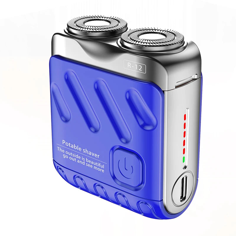 Mini afeitadora eléctrica de doble cabezal