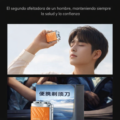 Mini afeitadora eléctrica de doble cabezal