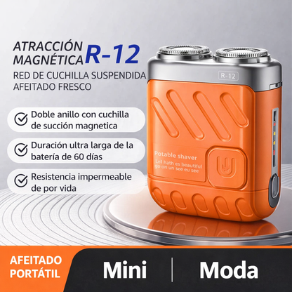 Mini afeitadora eléctrica de doble cabezal