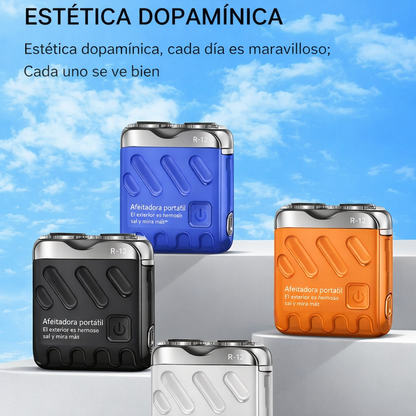 Mini afeitadora eléctrica de doble cabezal